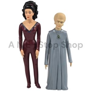 Star Trek Counselor Deanna Troi 9.5" & Talosian Keeper 8.5" Vinyl Figures 1991